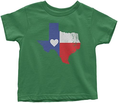 Threadrock Kids Texas State Flag עם חולצת טריקו פעוטות לב
